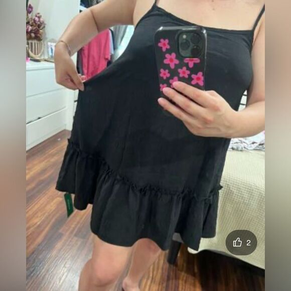 SHEIN Curve Dress Black Drop Waist Flounce Hem EZwear Size 4X NEW - Picture 7 of 10